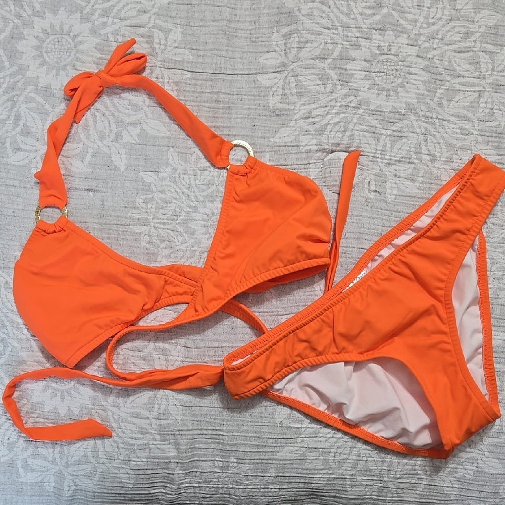 Vibrant Orange Bikini Set